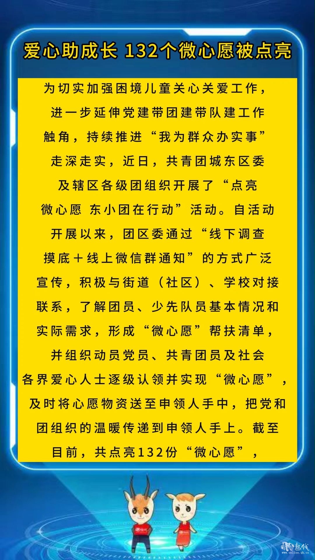 <strong>爱心助成长 132个微心愿被点亮</strong>