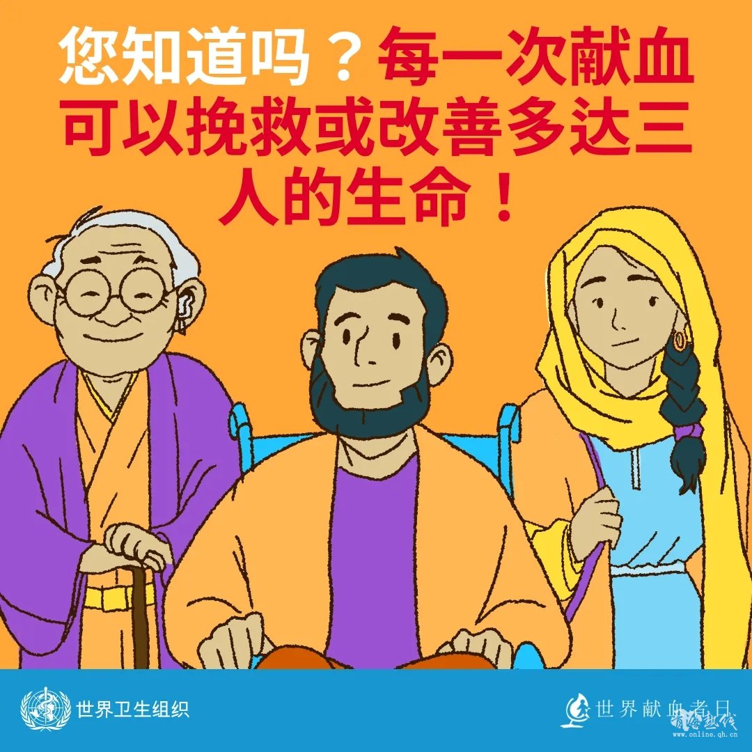  世卫组织：献血是紧急情况和灾害中的生命线 